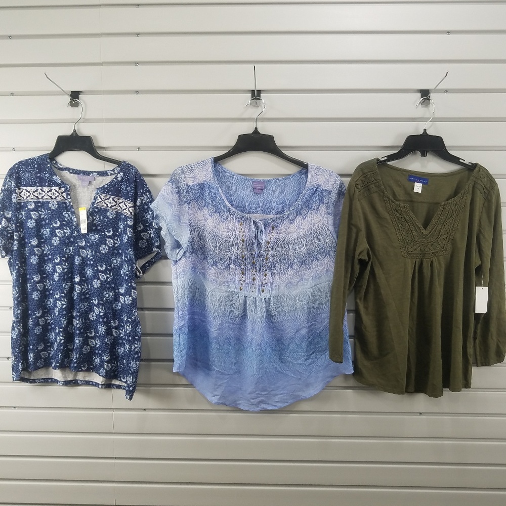 New 3 Pcs Women's Top Blouse Shirt Sweater Tank